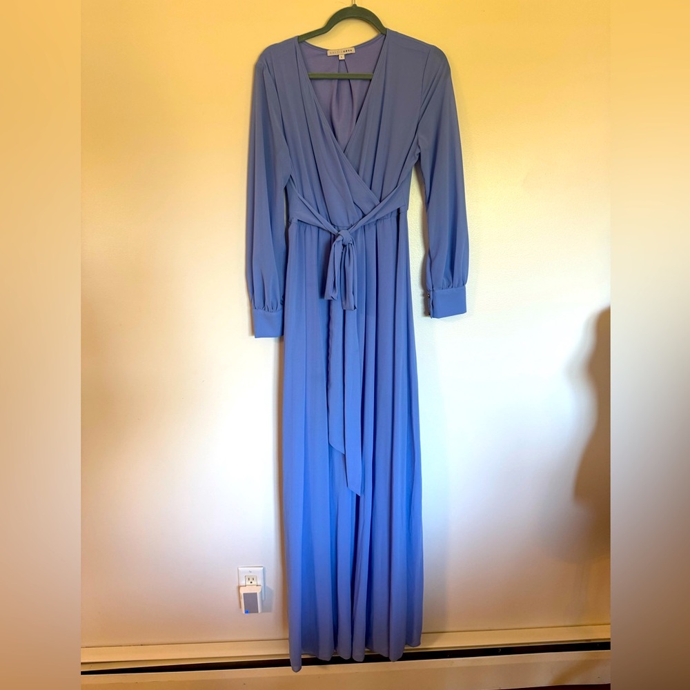 Baltic Born Long Sleeve Cornflower Baby Blue Maxi Dress Size Large